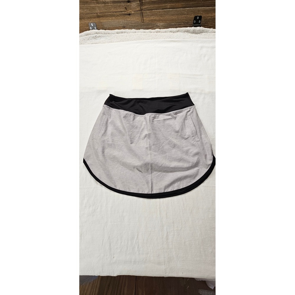 Simply Southern Womens Gray Black Athletic Skort Running Tennis Golf Skirt L